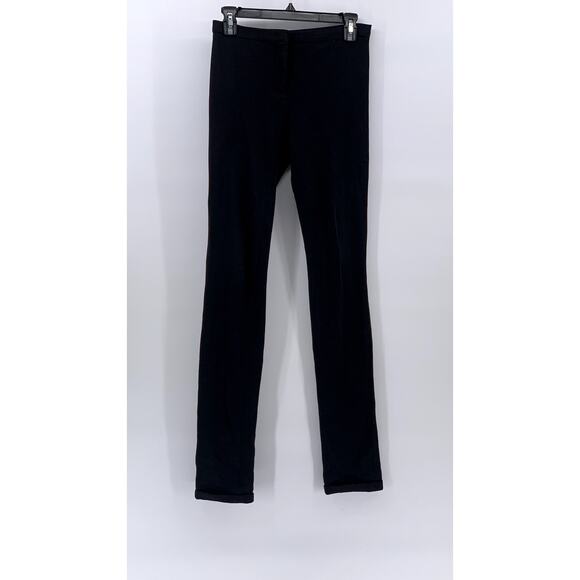 JIL SANDER Women's Black Solid High-Rise Skinny-Leg Cuffed Pant SZ 32(US2) - Picture 1 of 11